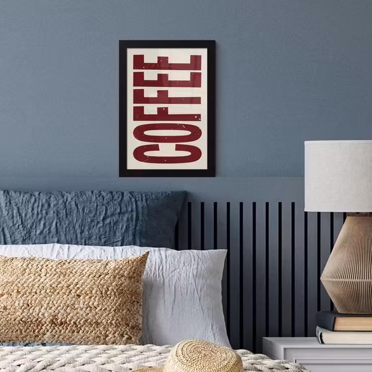 Poster met lijst - Koffie -Japandi - Rood - Vintage — 4