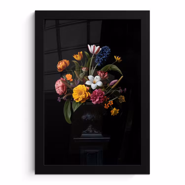 Poster met lijst - Lente - Bloemen - Klassiek - Vaas — 1