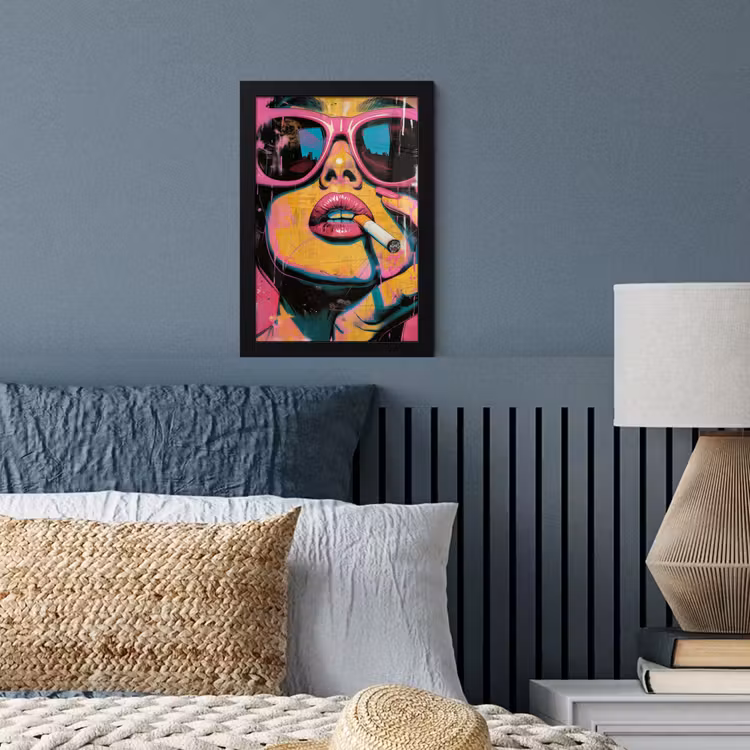 Poster met lijst - Portret - Vrouw - Abstract - Zonnebril — 4