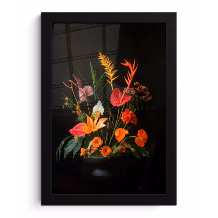 Poster met lijst - Schaal - Boeket - Bloemen — 1