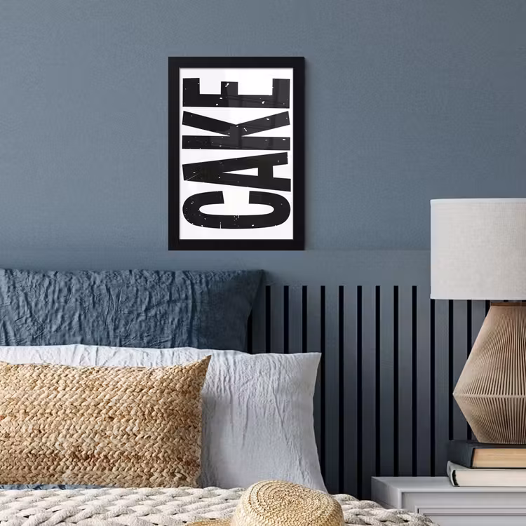 Poster met lijst - Zwart - Cake - Eten - Decoratie — 4