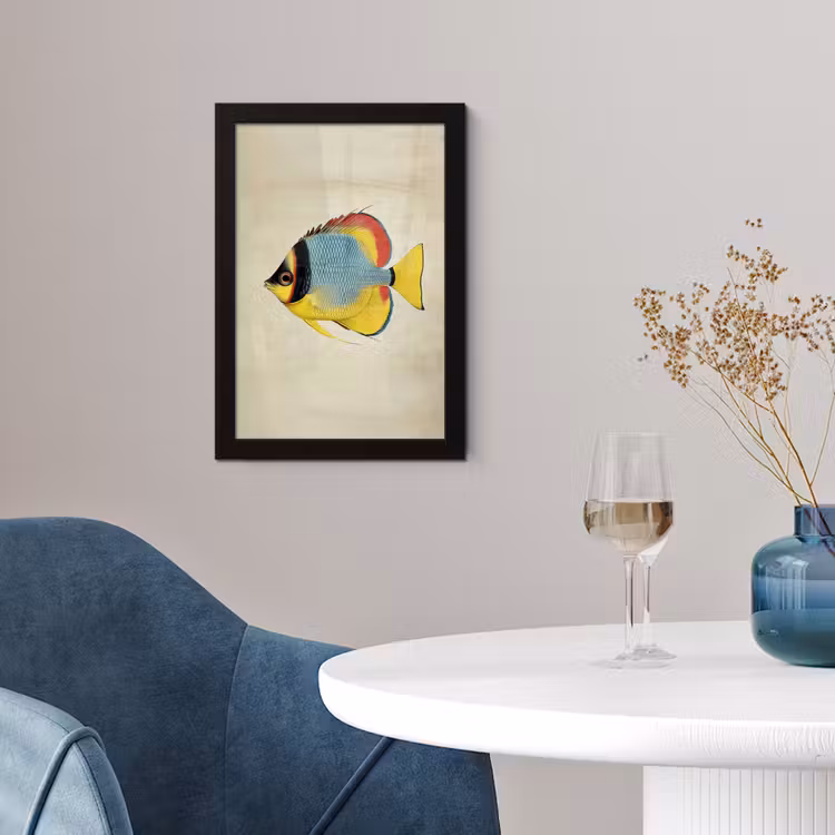 Poster met lijst - Kleurrijk - Vis - Schubben - Illustratie — 2