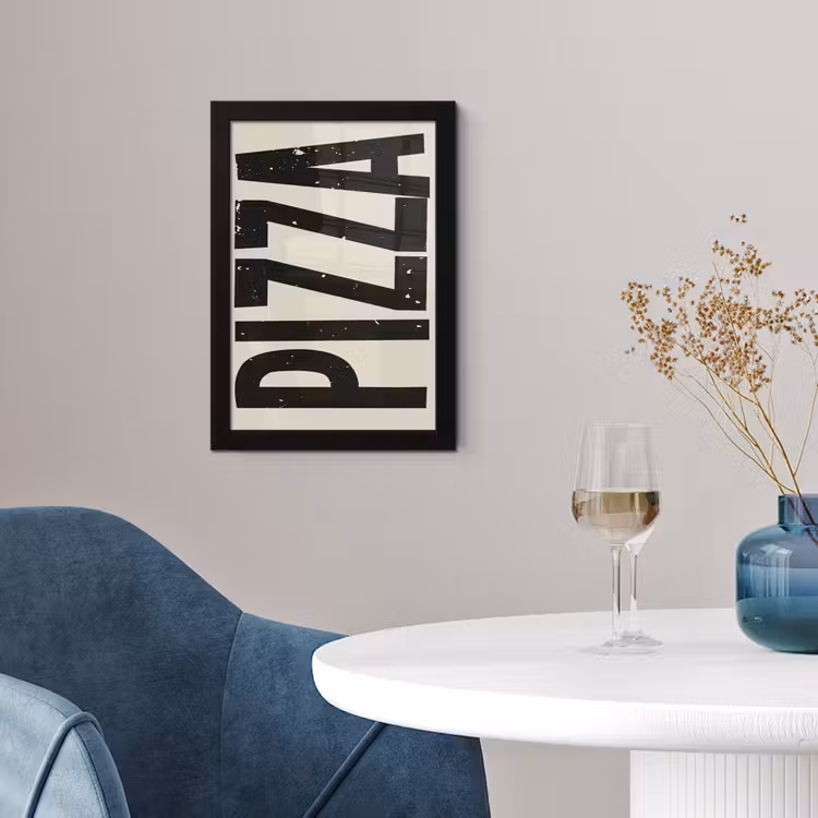 Poster met lijst - Pizza - Decoratie - Japandi - Vintage — 2