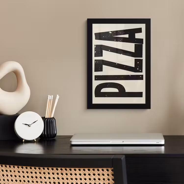 Poster met lijst - Pizza - Decoratie - Japandi - Vintage — 3