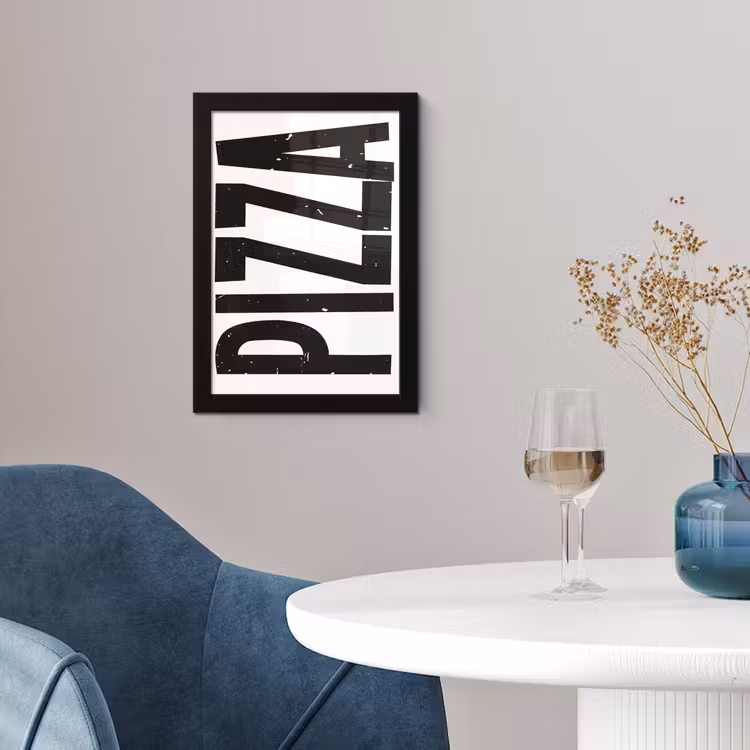 Poster met lijst - Pizza - Japandi - Decoratie - Vintage — 2