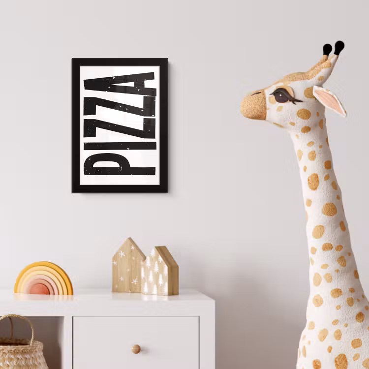 Poster met lijst - Pizza - Japandi - Decoratie - Vintage — 5