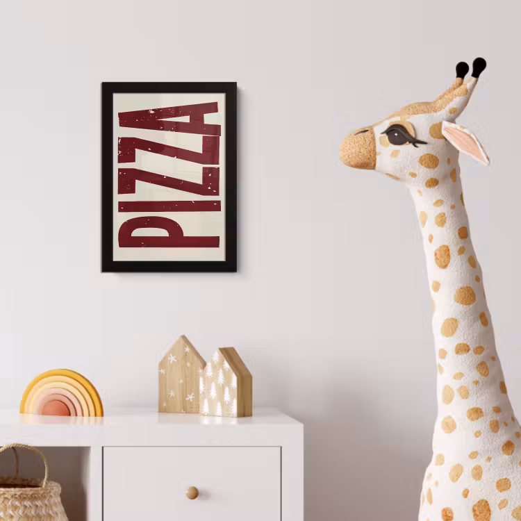 Poster met lijst - Pizza - Vintage - Decoratie - Japandi — 5