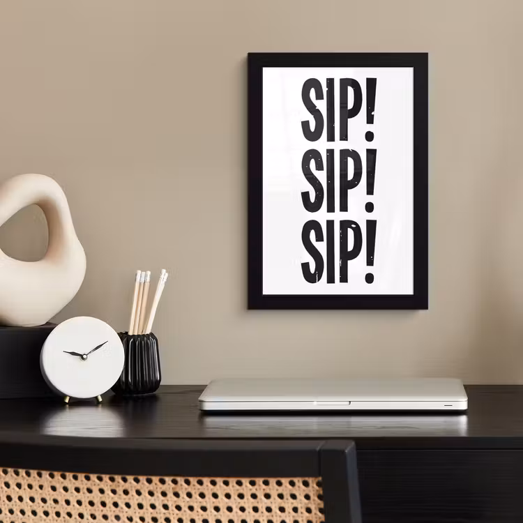 Poster met lijst - Vintage - Japandi - Decoratie - Black — 3