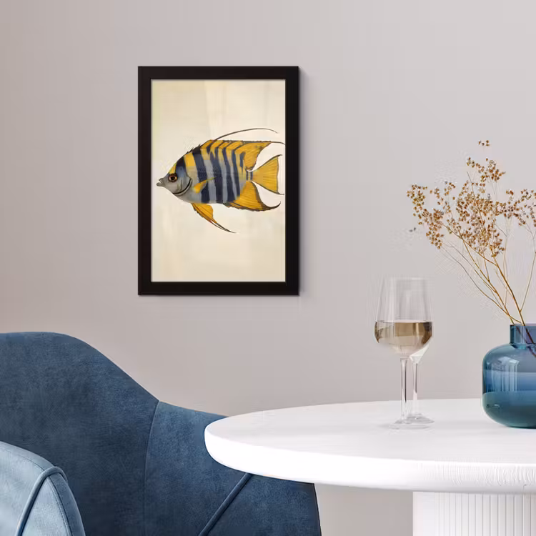 Poster met lijst - Vis - Sierlijk - Vinnen - Illustratie — 2