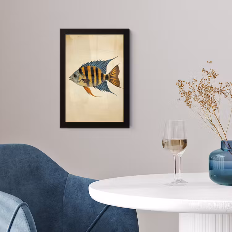 Poster met lijst - Vis - Tropisch - Strepen - Vinnen — 2