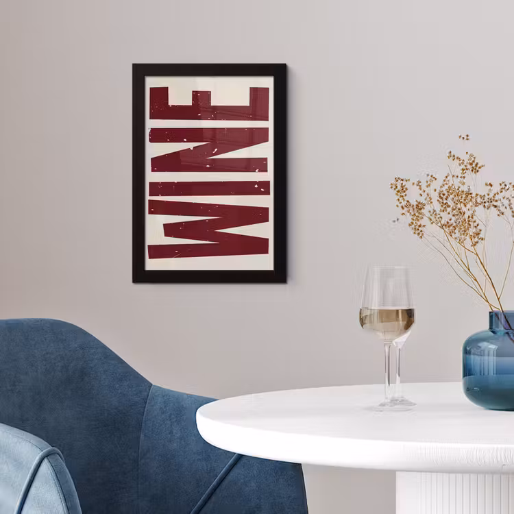 Poster met lijst - Wine - Red - Decoratie - Japandi — 2