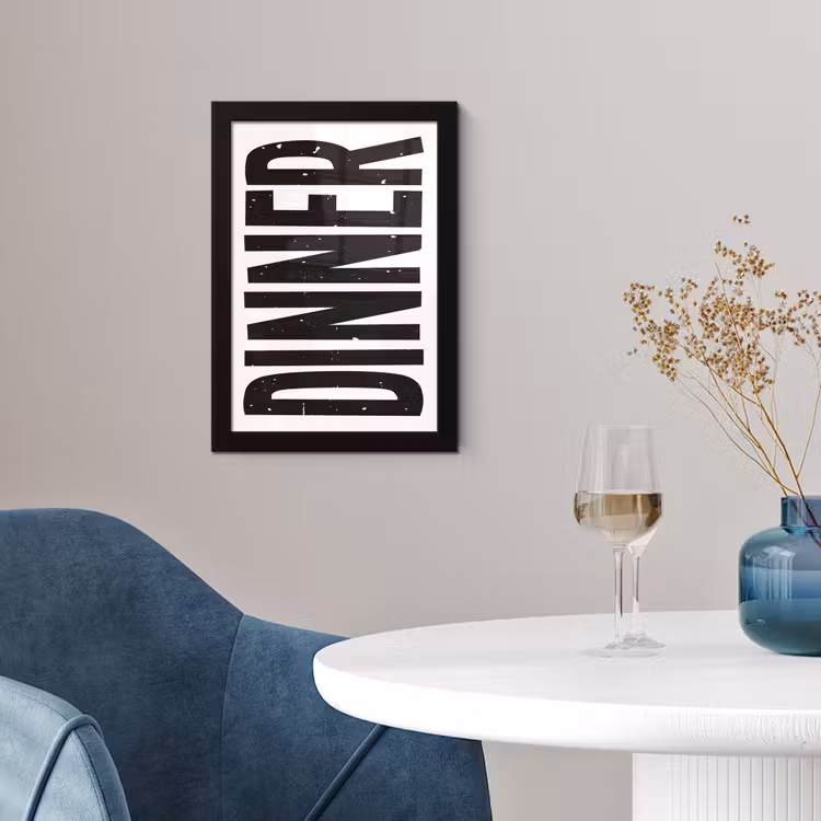 Poster met lijst - Zwart - Decoratie - Vintage - Eten — 2