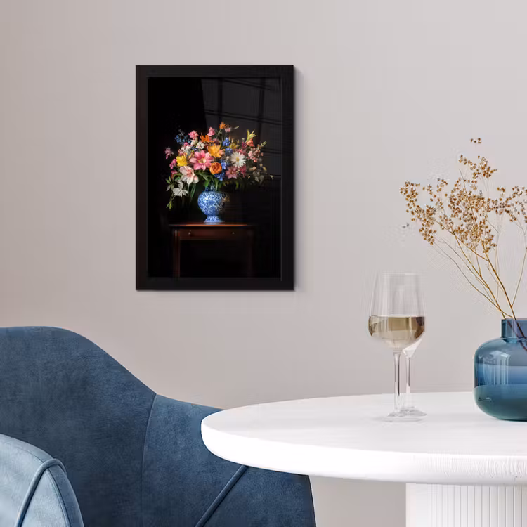 Poster met lijst - Kleur - Vaas - Bloemen - Boeket — 2