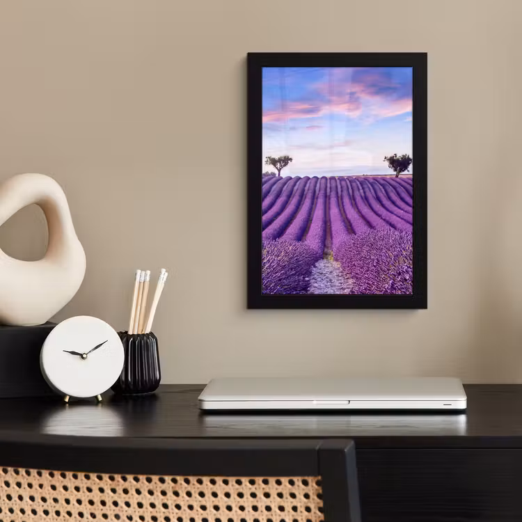 Poster met lijst - Lavendel - Natuur - Paars - Bomen - Bloemen — 3