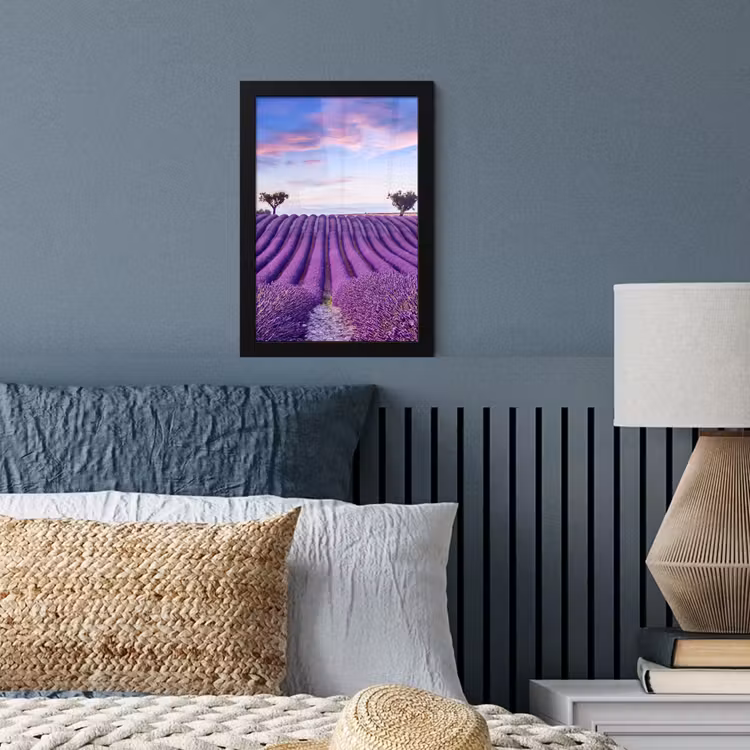 Poster met lijst - Lavendel - Natuur - Paars - Bomen - Bloemen — 4