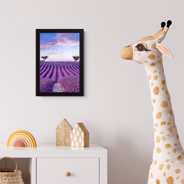 Poster met lijst - Lavendel - Natuur - Paars - Bomen - Bloemen — 5