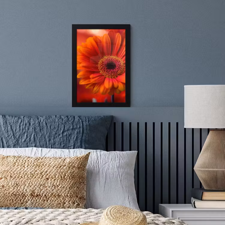 Poster met lijst - Oranje - Gerbera - Intens — 4