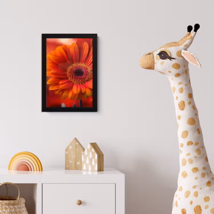 Poster met lijst - Oranje - Gerbera - Intens — 5