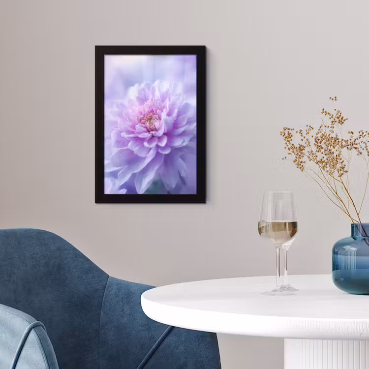 Poster met lijst - Paars - Dahlia - Dromerig — 2