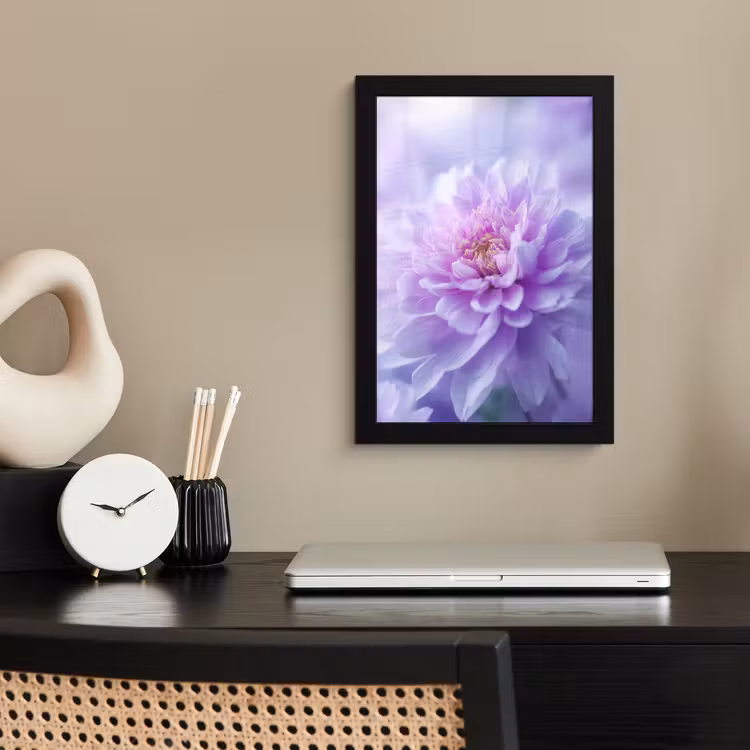 Poster met lijst - Paars - Dahlia - Dromerig — 3