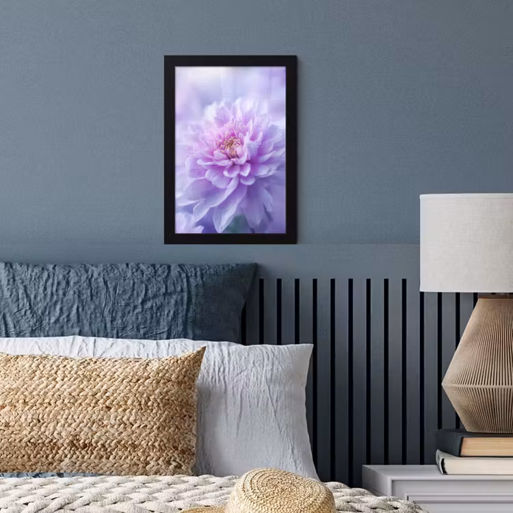 Poster met lijst - Paars - Dahlia - Dromerig — 4