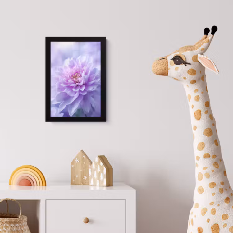 Poster met lijst - Paars - Dahlia - Dromerig — 5