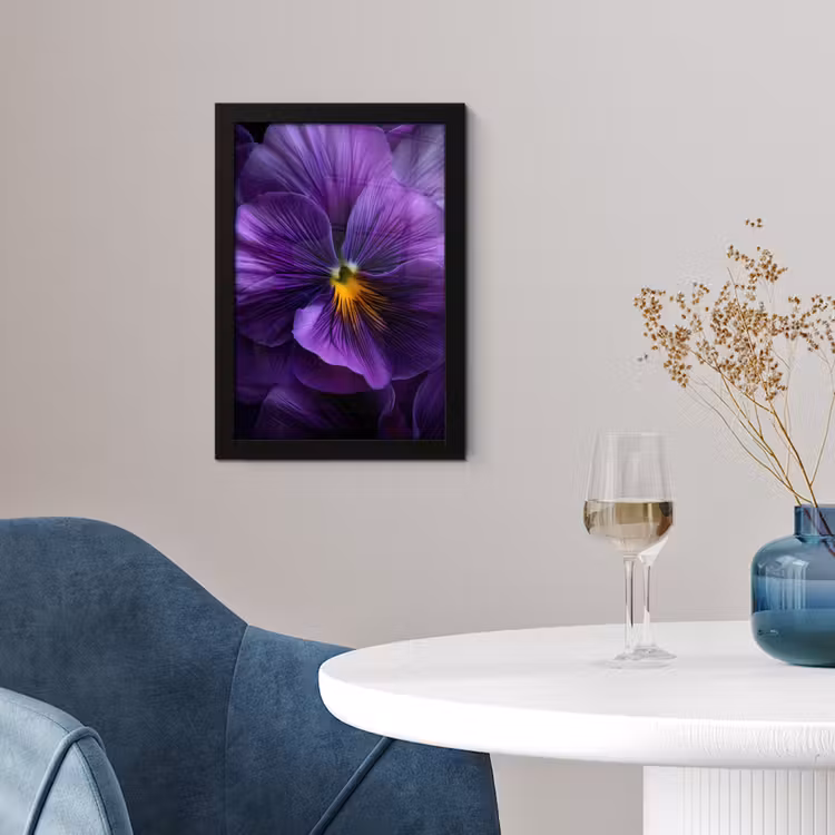 Poster met lijst - Paars - Viool - Diepte — 2
