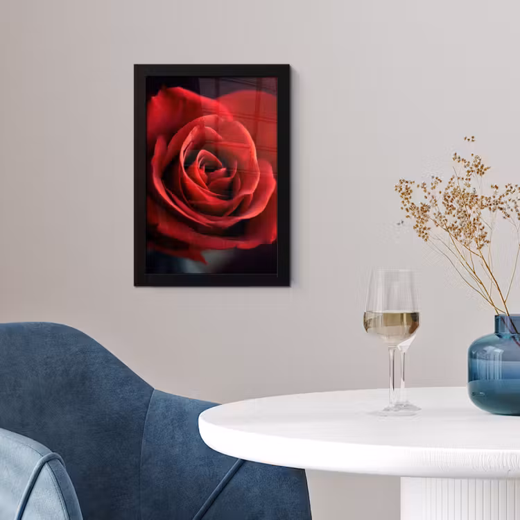 Poster met lijst - Rood - Roos - Romantisch — 2