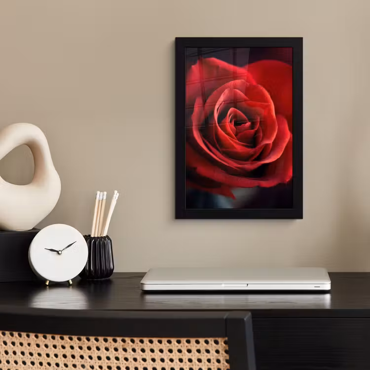 Poster met lijst - Rood - Roos - Romantisch — 3