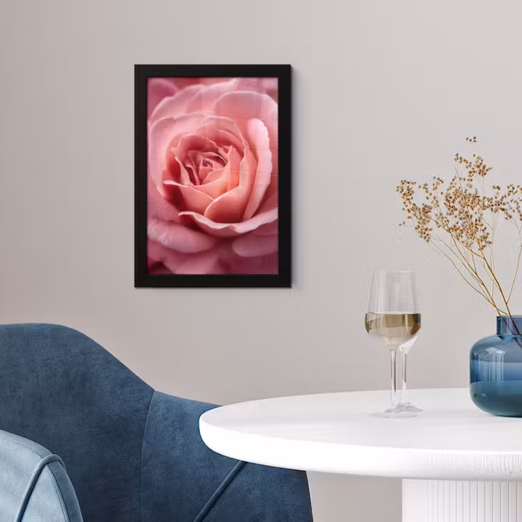 Poster met lijst - Roze - Roos - Romantisch — 2