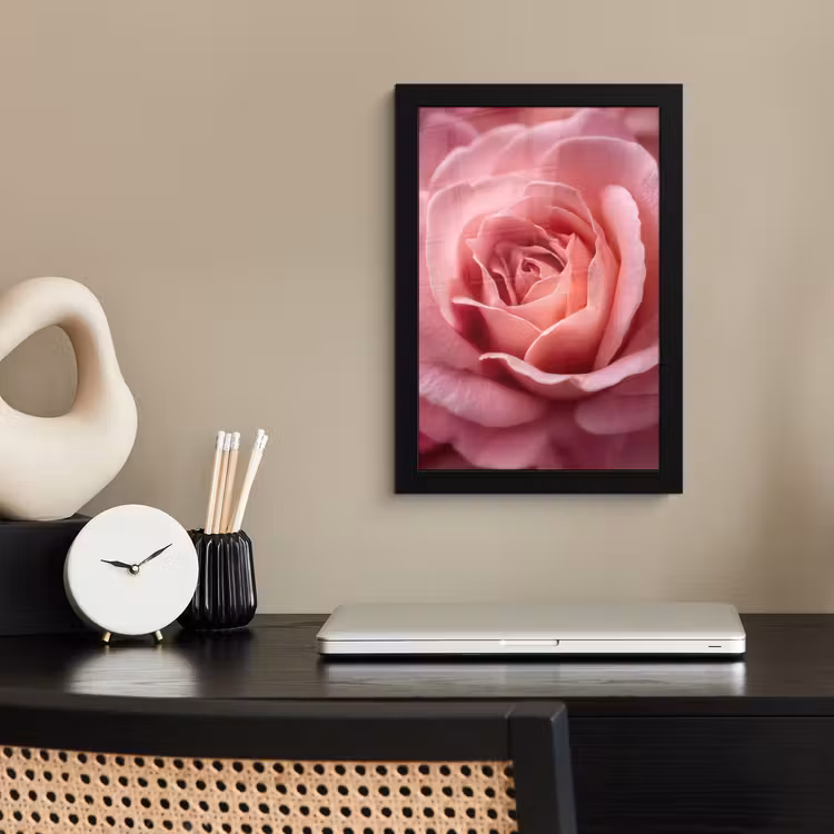 Poster met lijst - Roze - Roos - Romantisch — 3