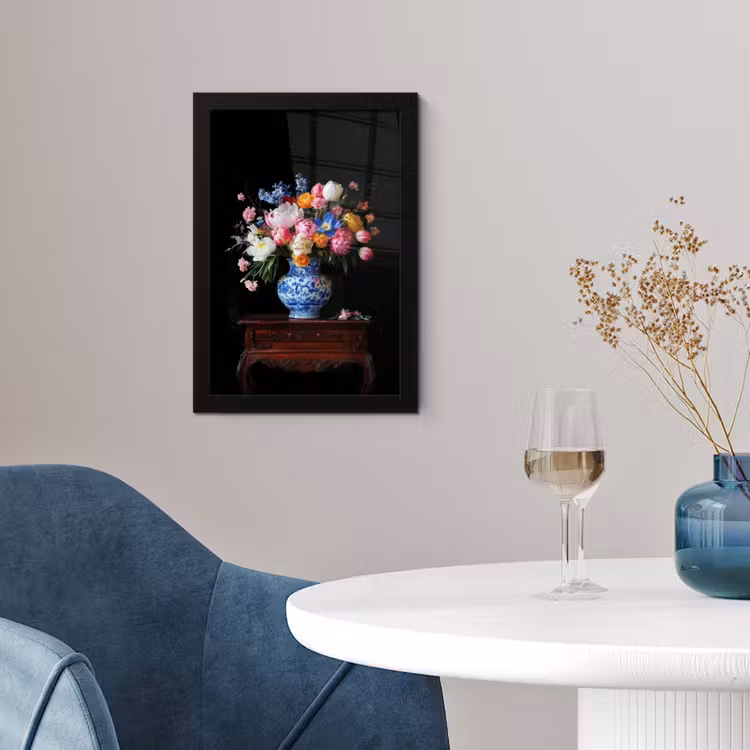 Poster met lijst - Rozen - Bloemen - Vaas - Boeket — 2