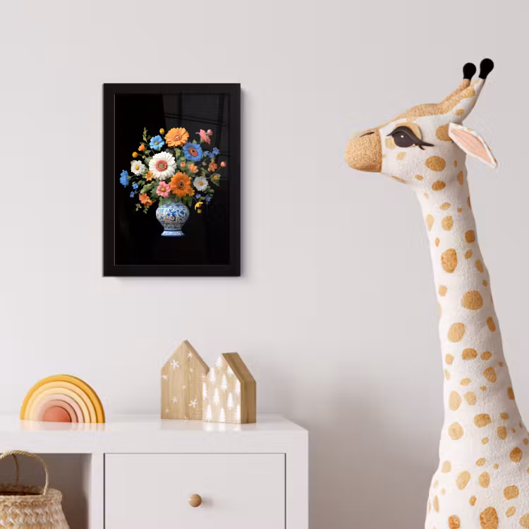Poster met lijst - Vaas - Boeket - Bloemen - Kleur — 5