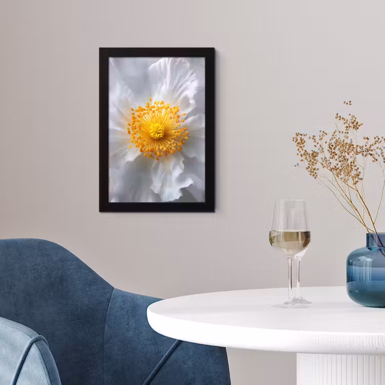 Poster met lijst - Wit - Bloem - Elegant — 2