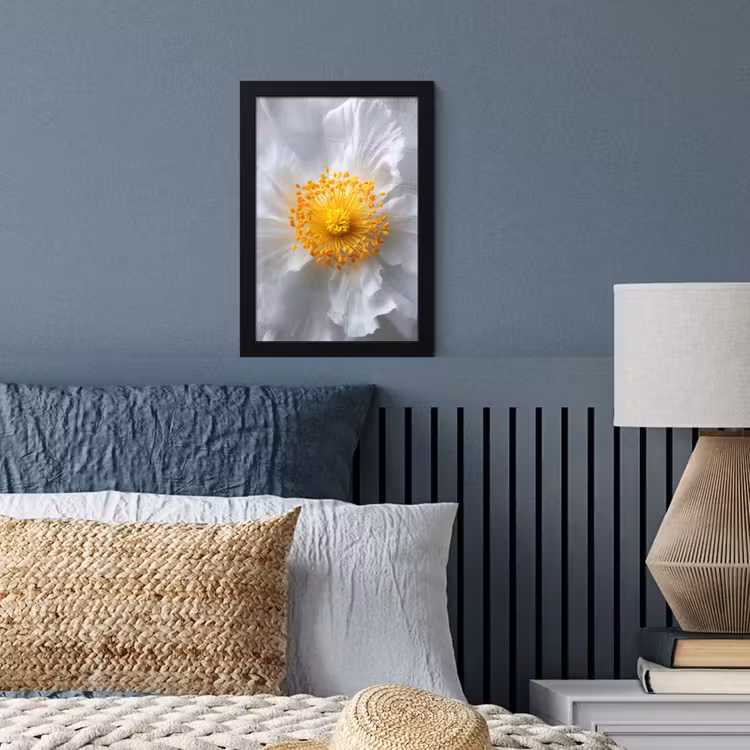 Poster met lijst - Wit - Bloem - Elegant — 4