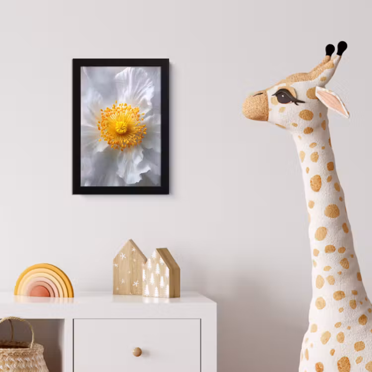 Poster met lijst - Wit - Bloem - Elegant — 5