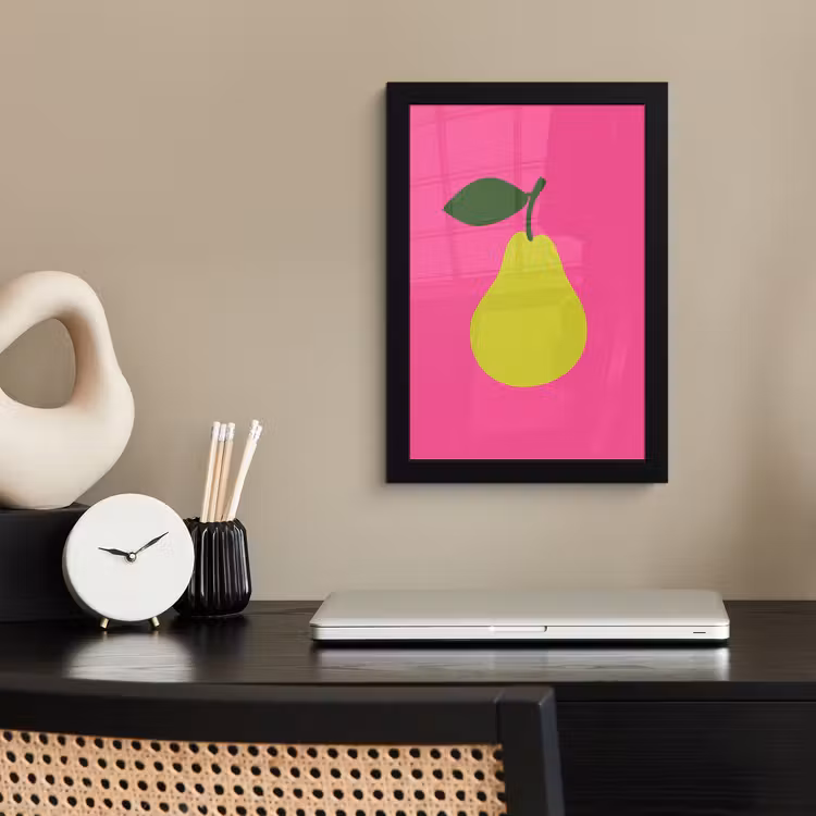 Poster met lijst - Illustratie - Fruit - Peer - Groen — 3