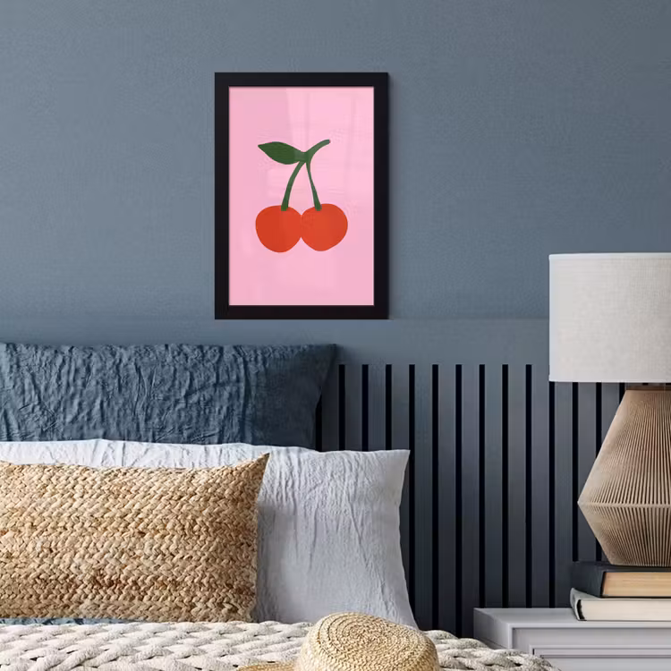 Poster met lijst - Kersen - Roze - Illustratie — 4