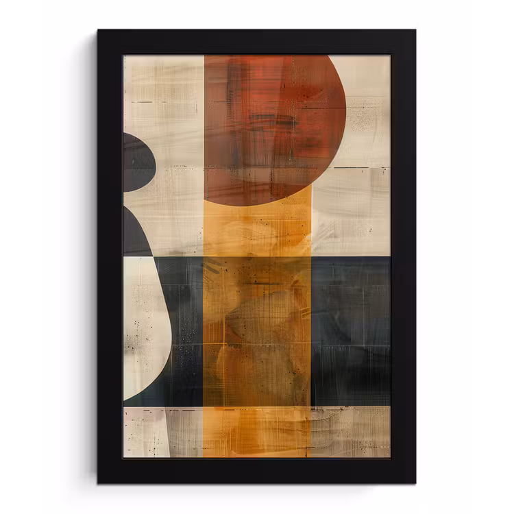 Poster met lijst - Modern - Kunst - Beige - Industrieel — 1