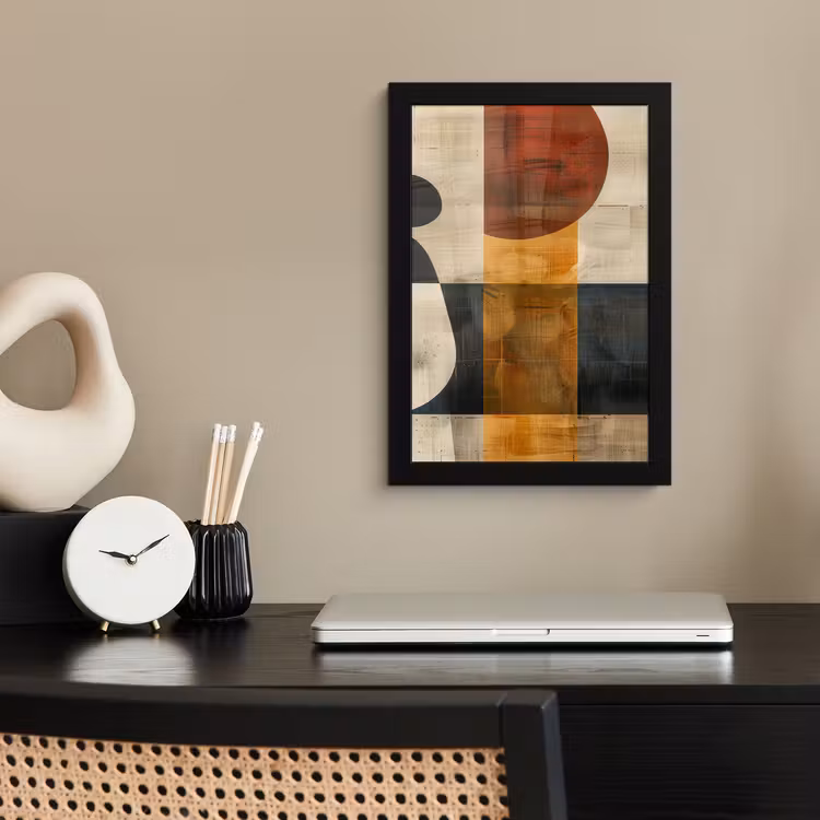 Poster met lijst - Modern - Kunst - Beige - Industrieel — 3