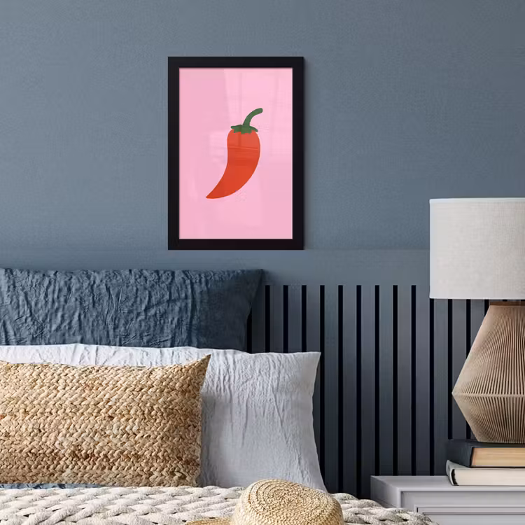 Poster met lijst - Peper - Rood - Illustratie — 4