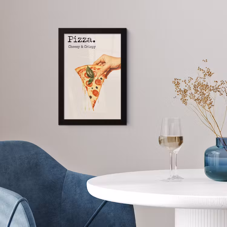 Poster met lijst - Pizza - Kaas - Pepperoni — 2