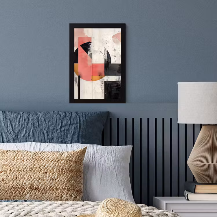 Poster met lijst - Roze - Abstract - Aesthetic - Modern - Vormen — 4