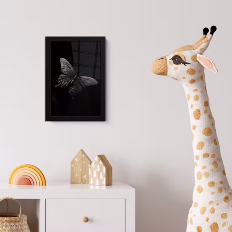 Poster met lijst - Vlinder - Zwart - Insect - Dieren — 5