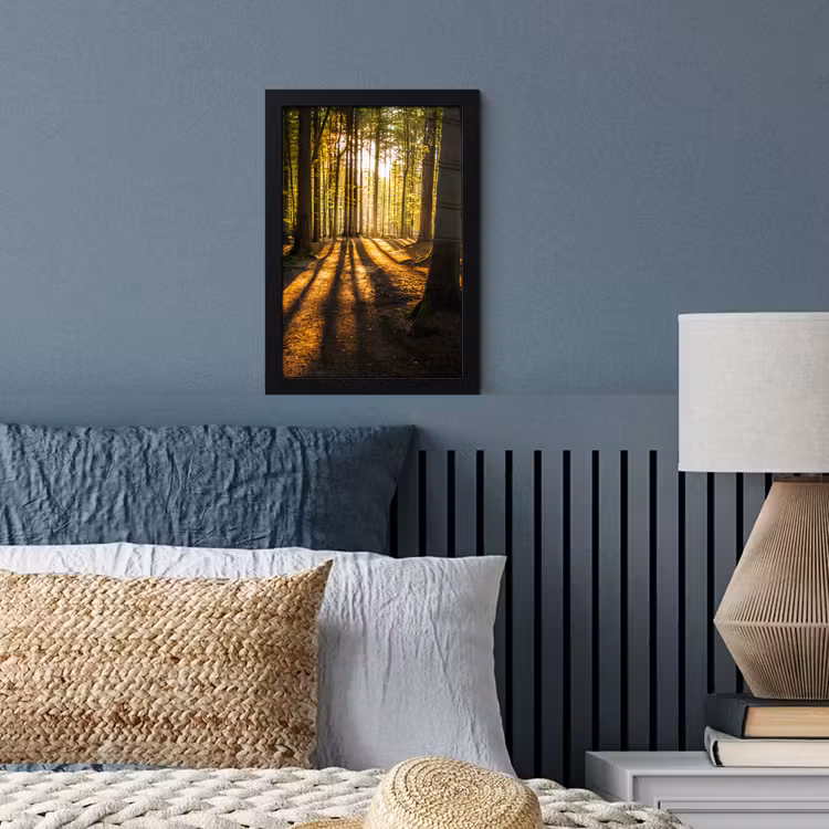 Poster met lijst - Zon - Bomen - Bos - Landschap - Natuur — 4
