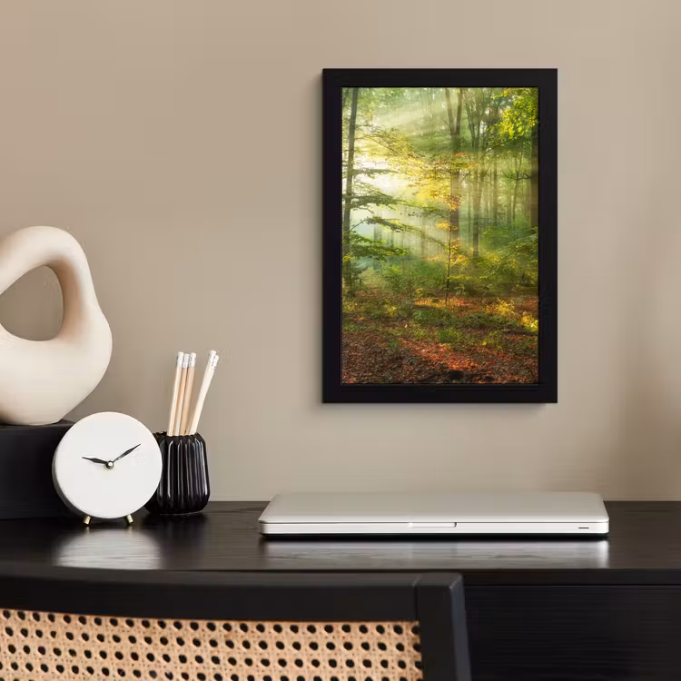 Poster met lijst - Zon - Bos - Bomen - Natuur - Herfst — 3