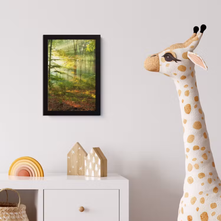 Poster met lijst - Zon - Bos - Bomen - Natuur - Herfst — 5