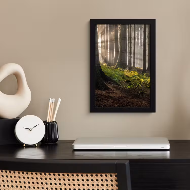 Poster met lijst - Zon - Takken - Bomen - Bos - Natuur — 3