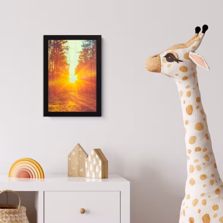 Poster met lijst - Zonsondergang - Bomen - Bos - Natuur — 5