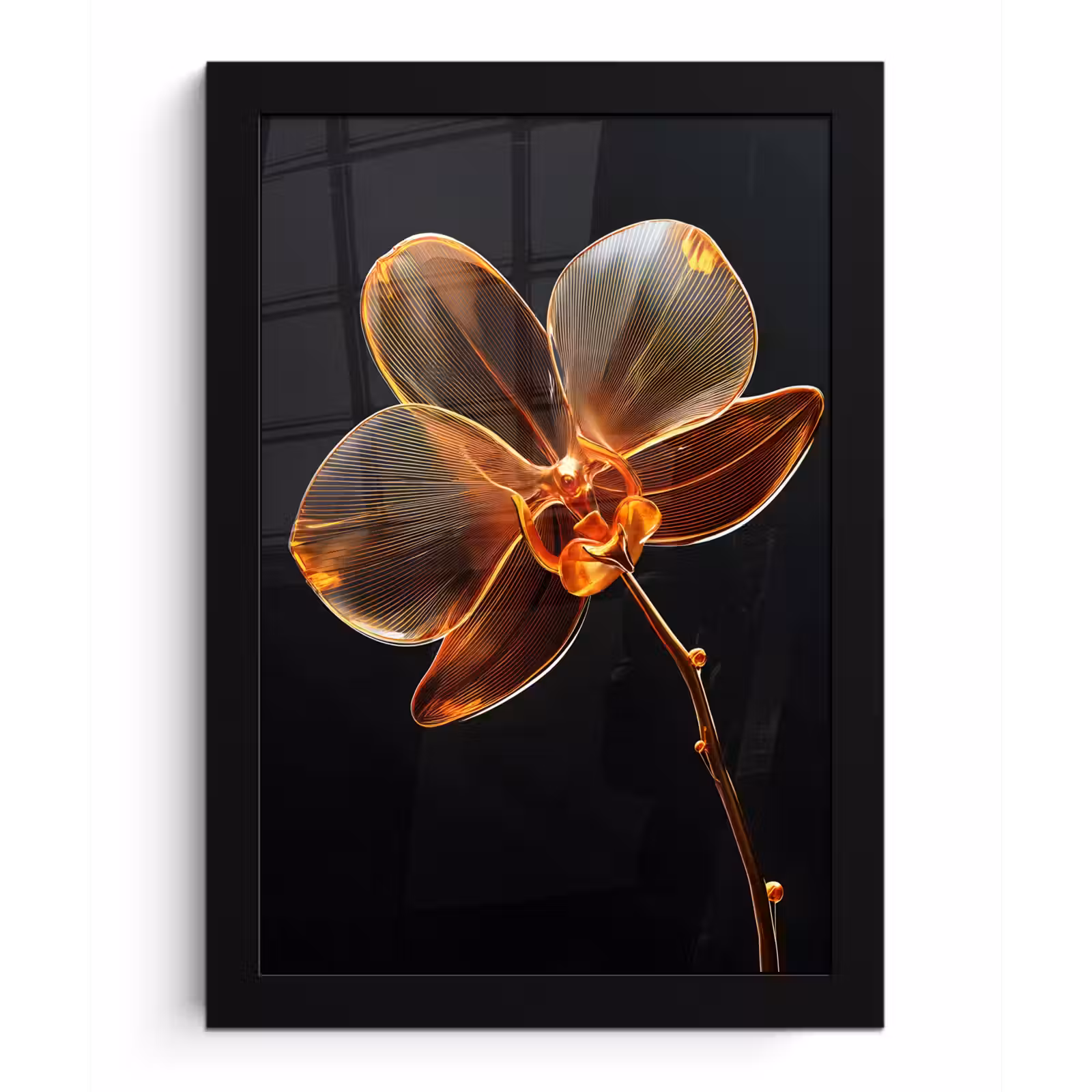 Poster met lijst - Orchidee - Doorzichtig - Bloem — 1